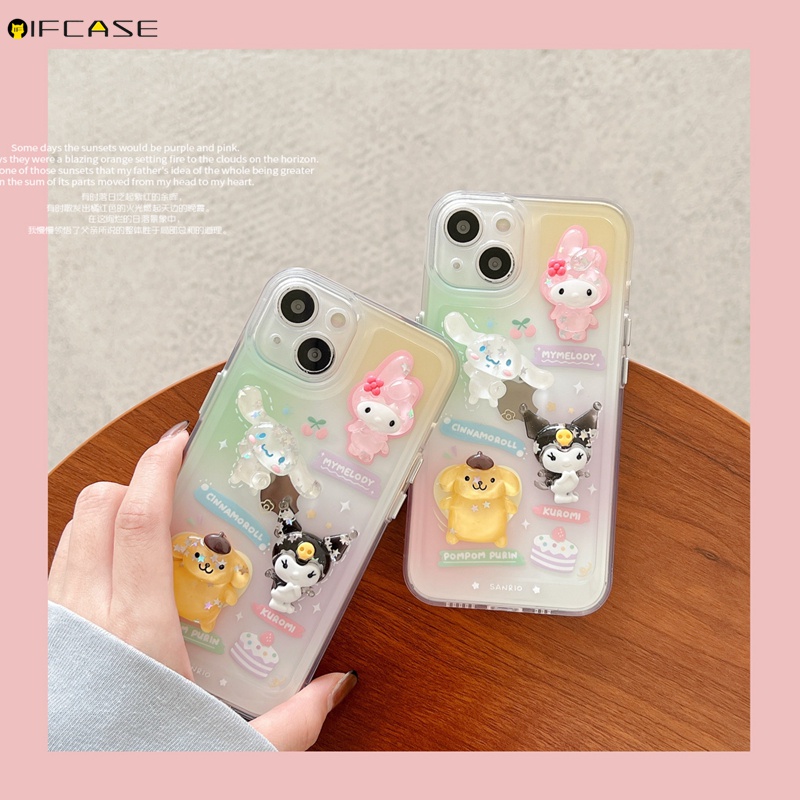 Ốp Điện Thoại Dẻo Trong Suốt Họa Tiết Hoạt Hình Cinnamoroll Melody Cho iPhone 13 12 11 Pro Max XS Max XR X 7 8 Plus