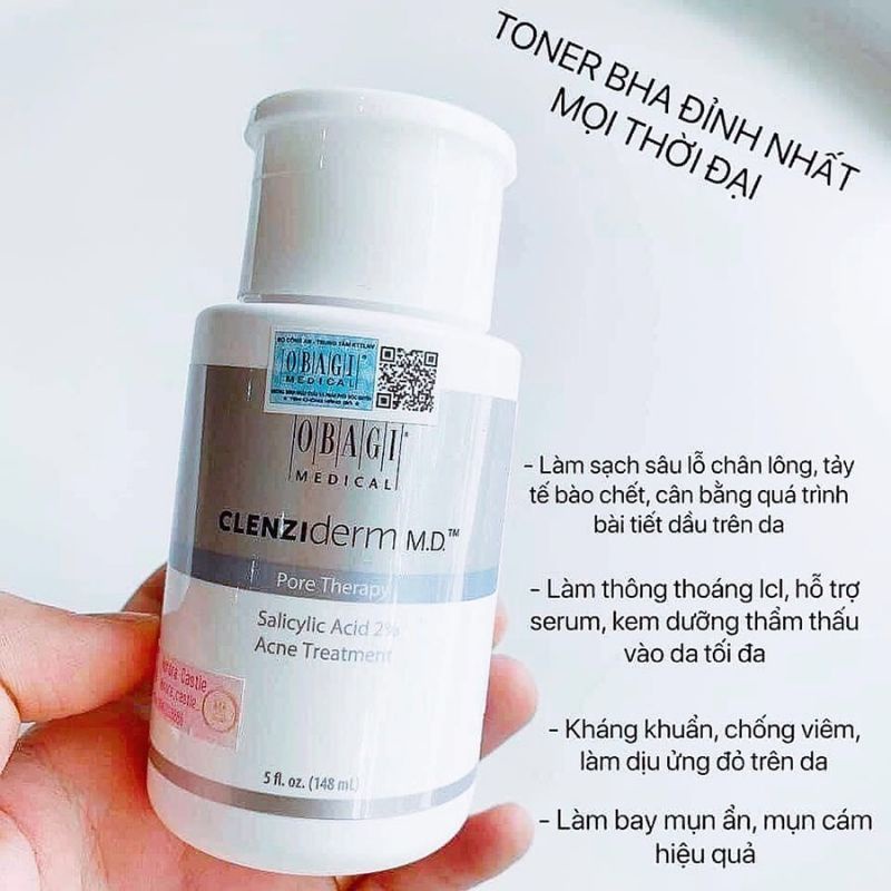 BHA Obagi Toner Nước hoa hồng cho da mụn 148ml