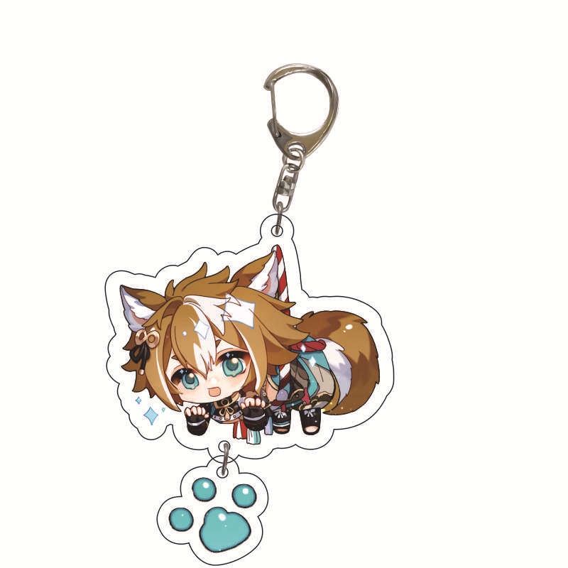 Móc Khóa GENSHIN IMPACT TREO THẢ mẫu mới Miko Gorou Itto Guoba Thoma Artsaki Mica acrylic anime chibi game