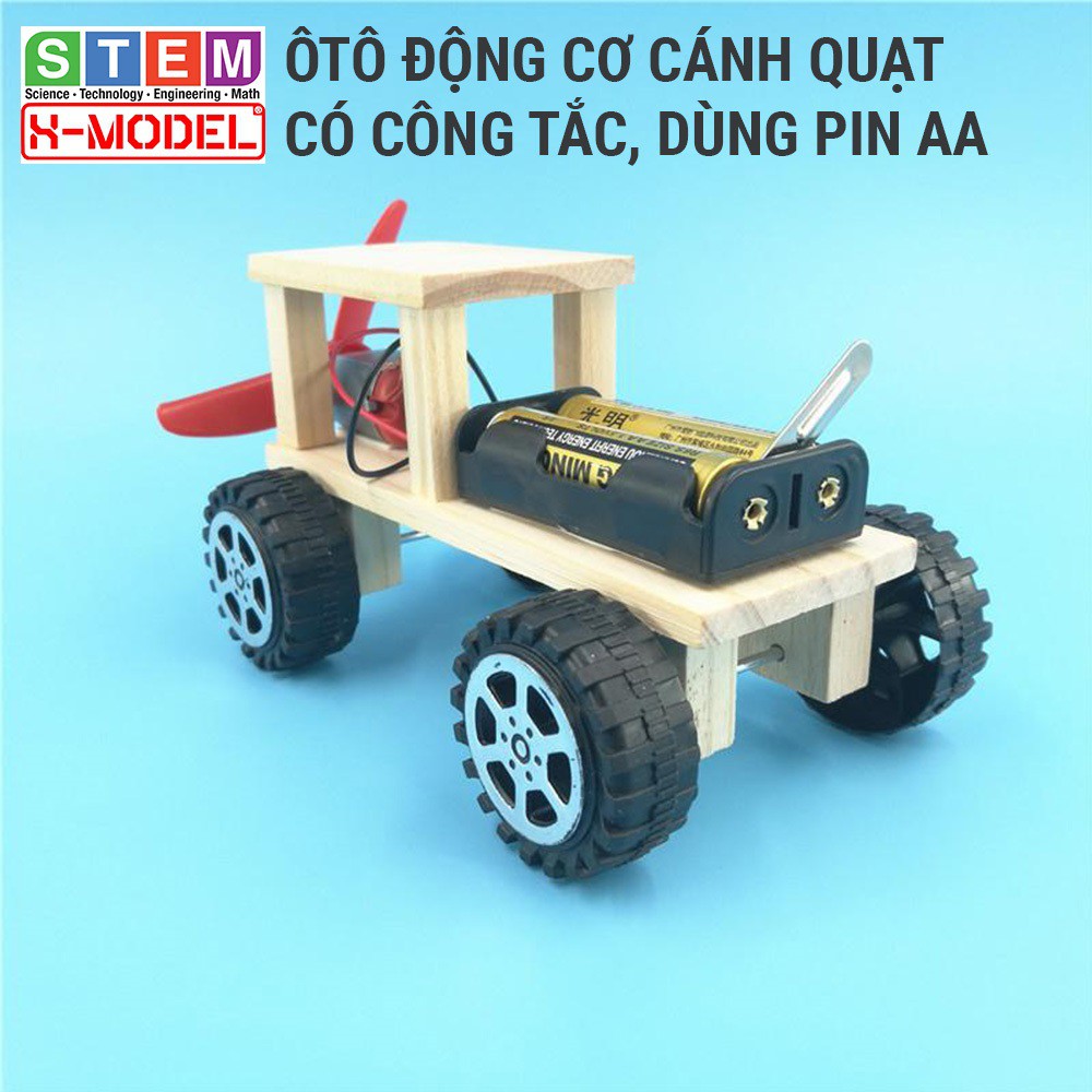 Đồ chơi sáng tạo STEM tự làm Ô tô đồ chơi gỗ mô tơ cánh quạt XMODEL ST53 Đồ chơi tự làm DIY Giáo dục STEM