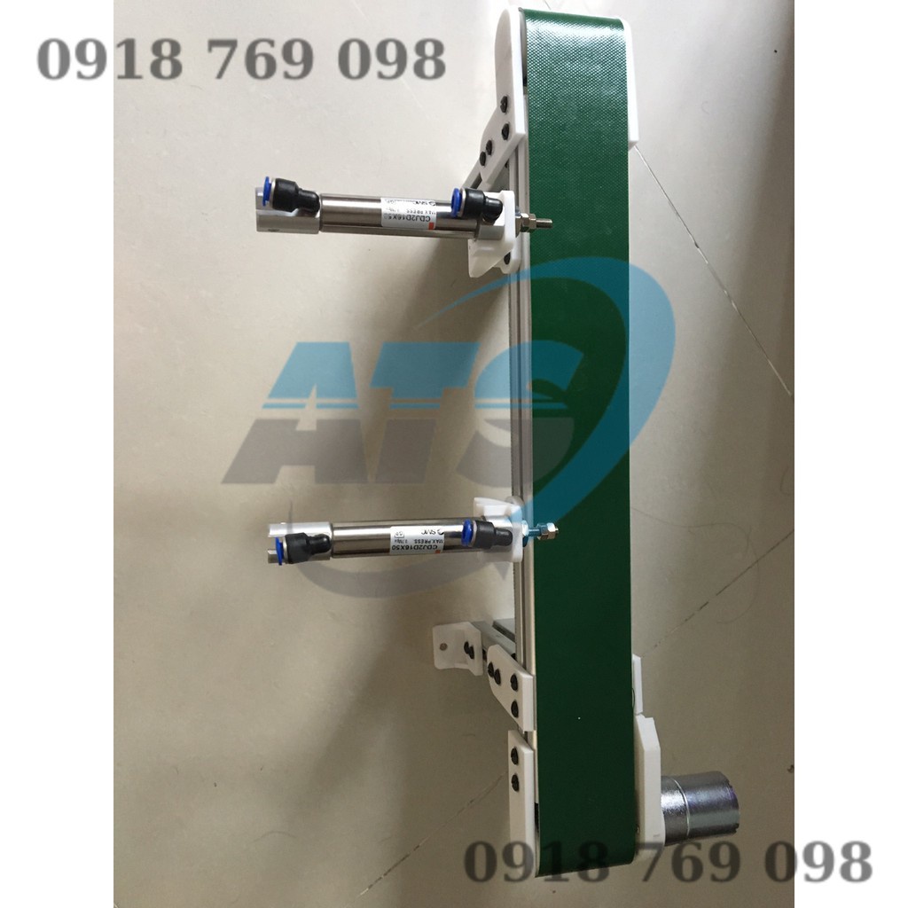 Mô hình băng tải mini 6x50cm và xi lanh khí nén
