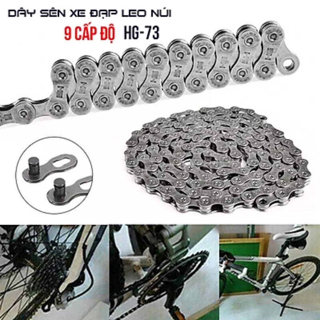 Xích sên xe đạp SHIMANO CN-HG73 9 Speed, Xích xe đạp 9 speed - PK Xe Dap Gia Re
