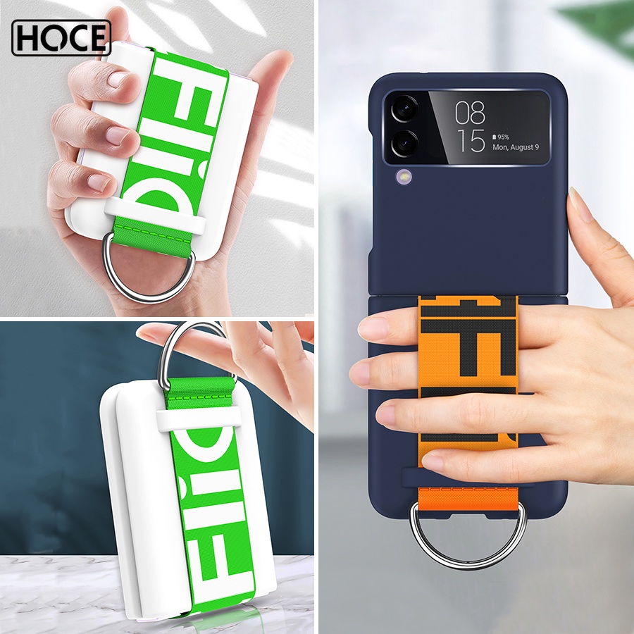 Ốp Điện Thoại PC Cứng Chống Va Chạm Có Quai Cầm Tay Kiêm Giá Đỡ Cho Samsung Galaxy Z Flip 3 5G Z Flip 4 5G Flip3 Flip4