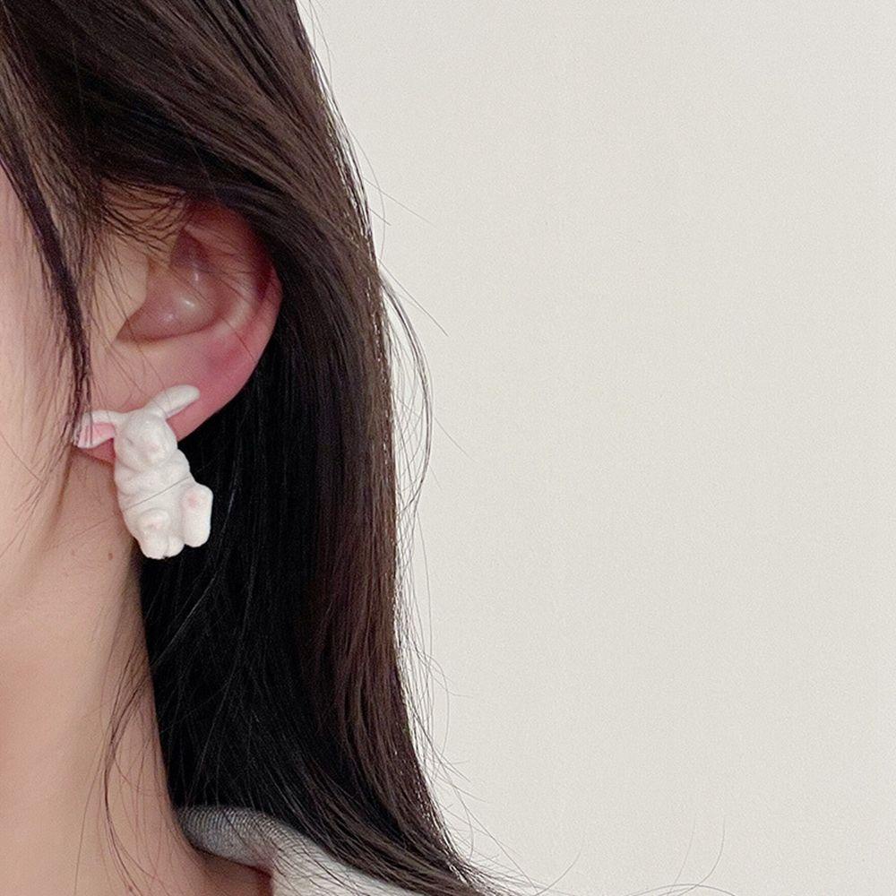 MOCHO Bông Tai Hình Mặt Cười / Chữ Hoạt Hình Phong Cách Hàn Quốc Thời Trang Cho Nữ