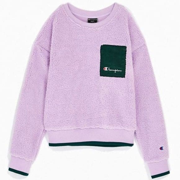 Áo sweater nỉ lông cừu Champion Sherpa Sweatshirt thu đông