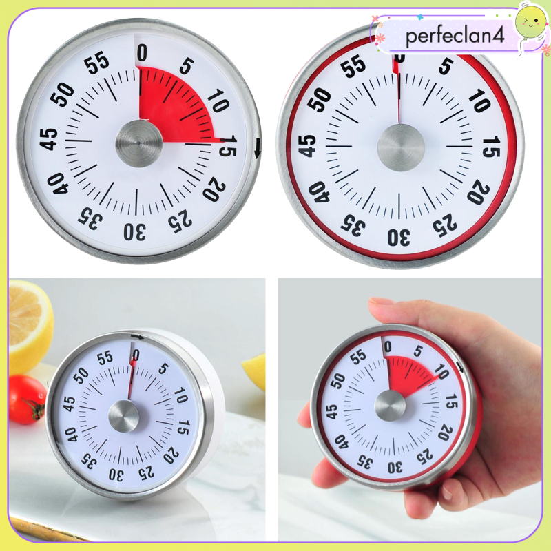 🍁perfeclane3 Inch Kitchen Mechanical Timer Cooking Clock with Magnet Base Alarm Cooking