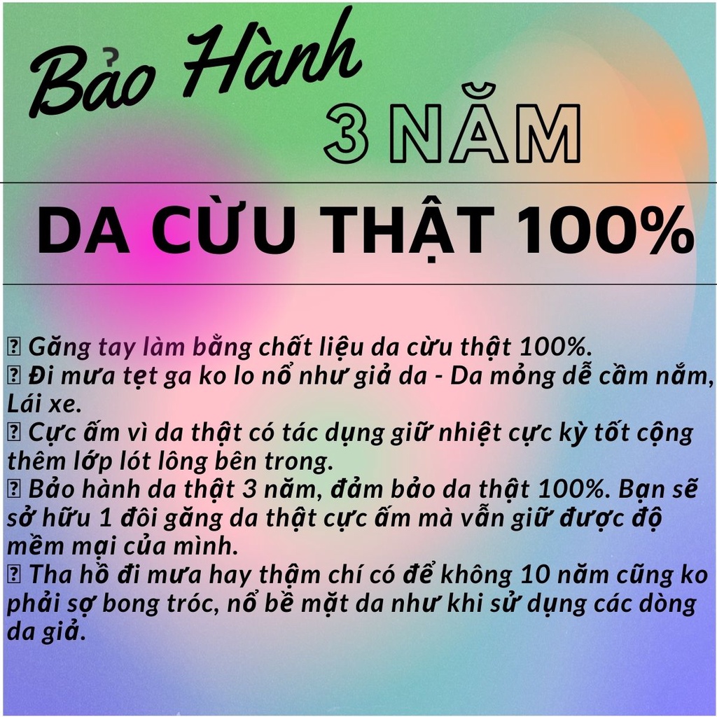 Găng Tay Da Cừu Nữ Lông Tròn Mỏng Nhẹ Đi Mưa Thoải Mái, Dễ Lái Xe - Không Bong, Không Nổ - Bảo Hành Da Thật 3 Năm