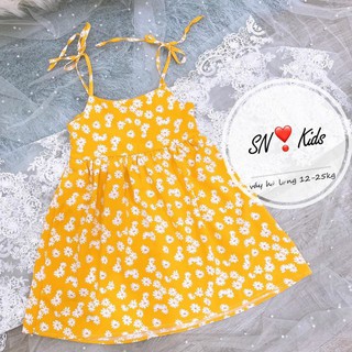 Áo đầm hoa cúc cho bé gái