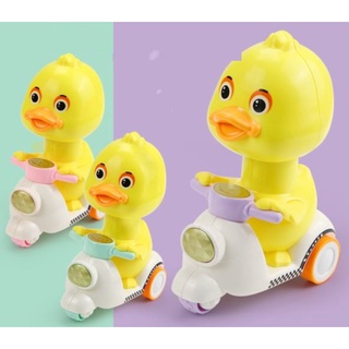 Đồ Chơi Vịt Chạy Xe Vespa Nhấn Cót Cho Bé