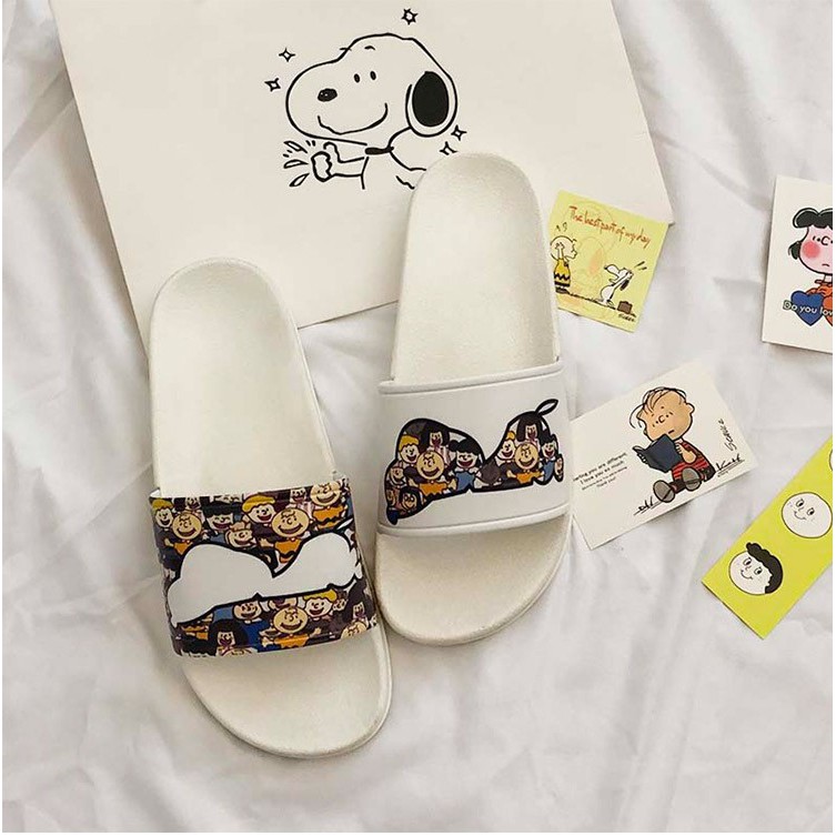 Dép snoopy khoét nhỏ hình ở giữa nhiều mặt new ( có size nam và size nữ )