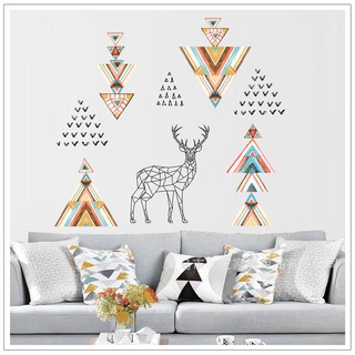 Decal Dán Tường Hươu Thổ Cẩm