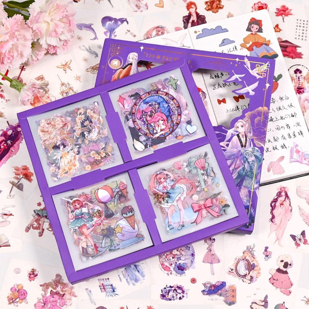 Miếng Dán Họa Tiết Hoạt Hình Phong Cách Cổ Điển Độc Đáo Trang Trí Album / Văn Phòng / Trường Học DIY