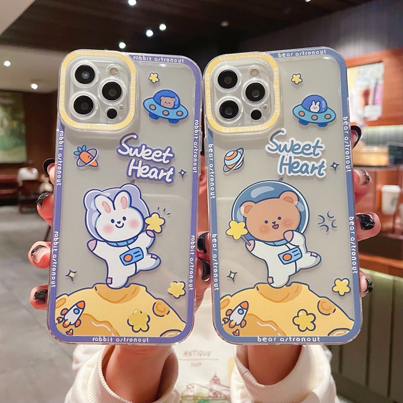 Ốp lưng Điện Thoại Cho Redmi Note 11 Pro 5G Pro+ 11s 10s 10 5G 9T 11 11s Redmi 10C 10 Note 8 Pro 9s 9 9A 7 9C 7A Vỏ mềm Chống va đập Gấu Rubbit dễ thương