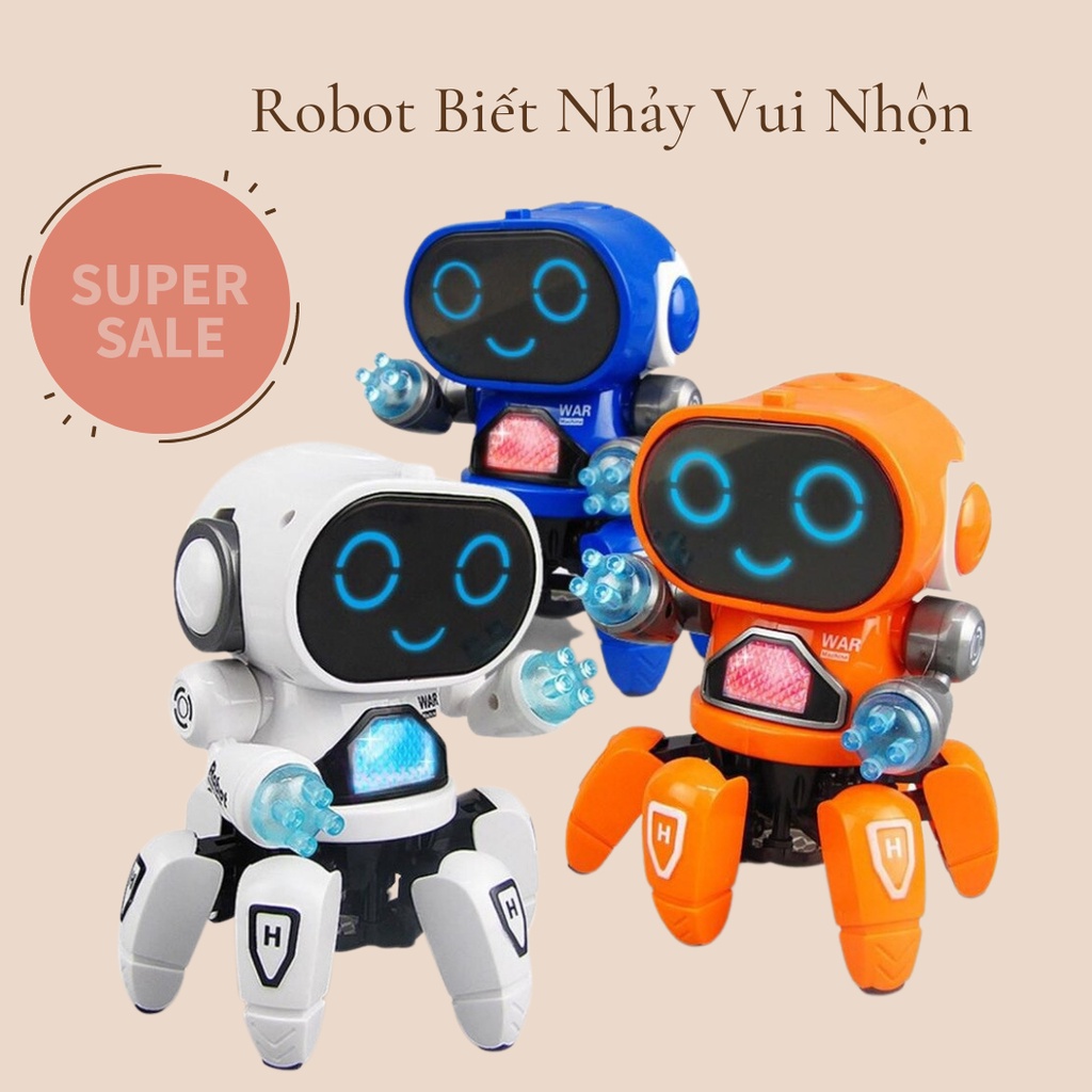 Robot 6 chân biết nhảy múa vui nhộn phát sáng dành cho bé yêu