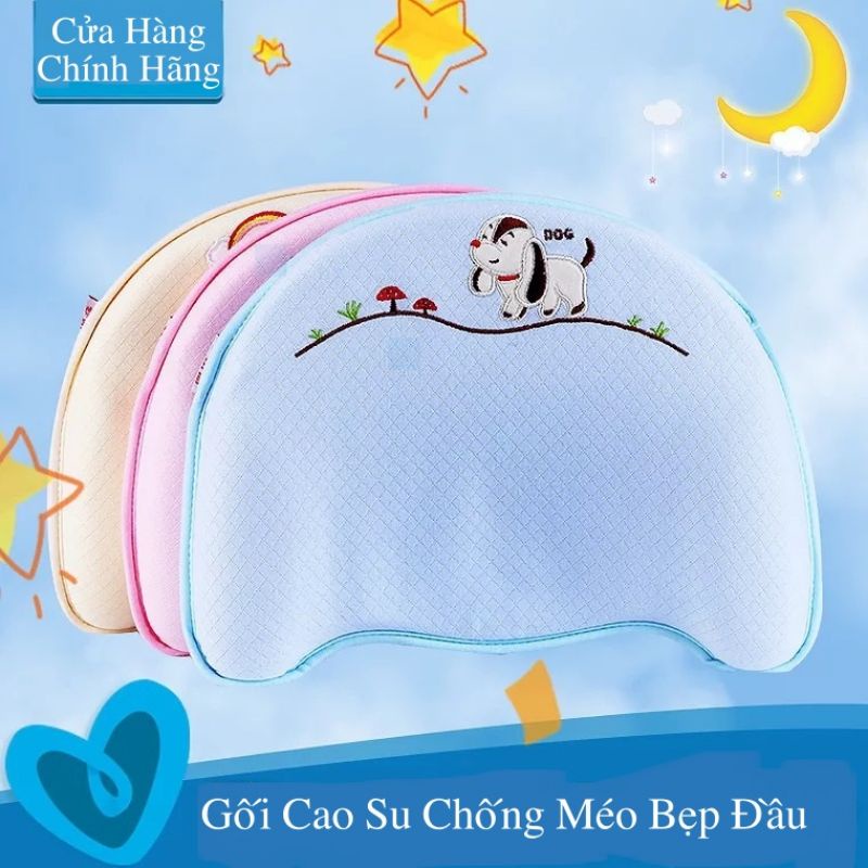 Gối cao su non chống méo đầu cho bé