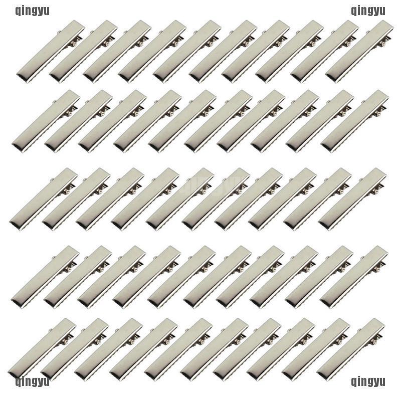 Set 50 Kẹp Tóc Kim Loại Màu Bạc