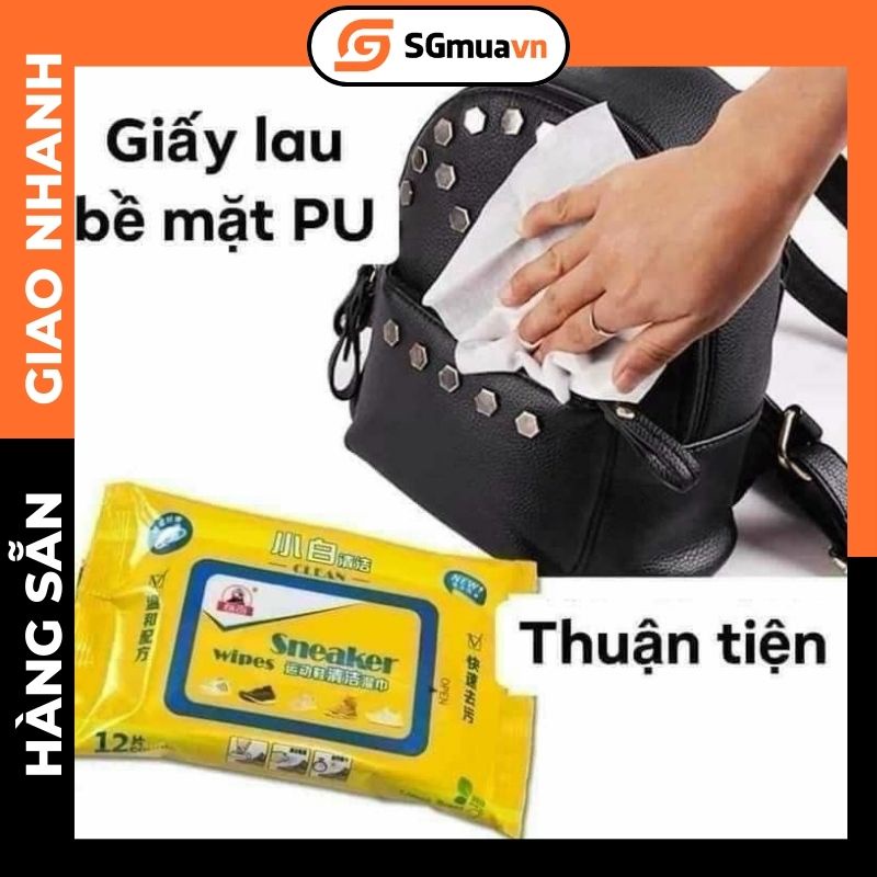Khăn lau giày Khăn giấy ướt Khăn lau vệ sinh giày túi 30 tờ