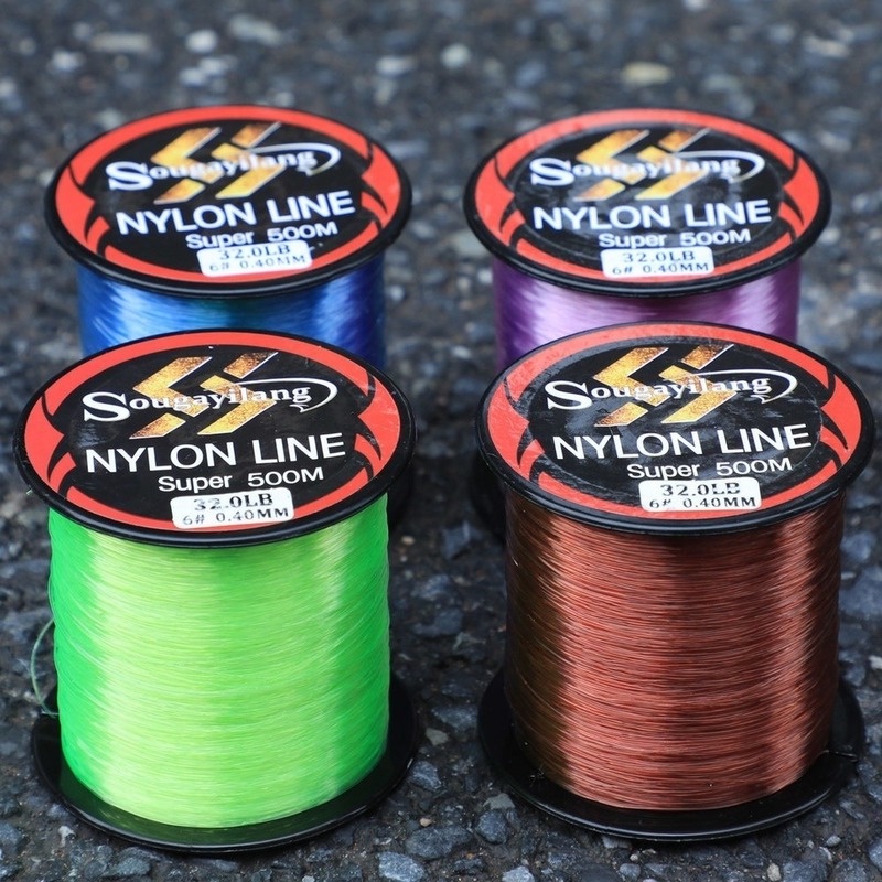 Dây câu cá Sougayilang bằng nylon fluorocarbon trong suốt dài 500m thích hợp cho máy câu dùng câu cá chép