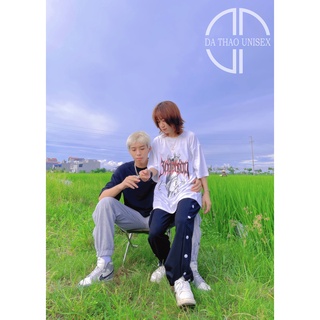 Quần JOGGER Nỉ Cúc Dọc, Quần Unisex