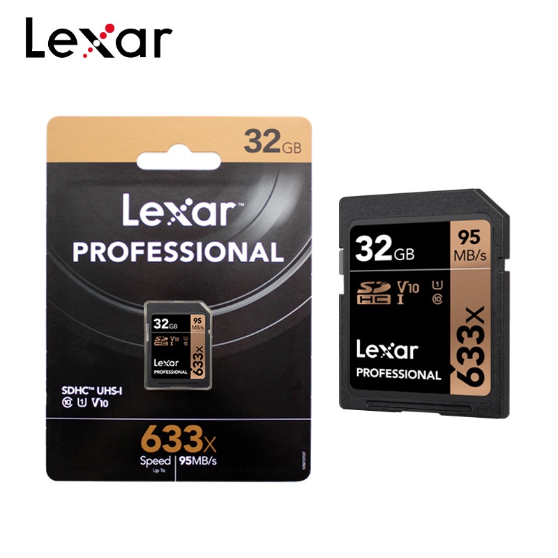 Card lexar 633x sd class 10 uhs-i 32gb 16gb Tốc Độ Cao 95m / s v30 64gb 128gb + Quà Tặng