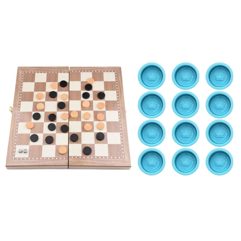 Sa Bộ 12 Khuôn Silicone Hình Quân Cờ Vua