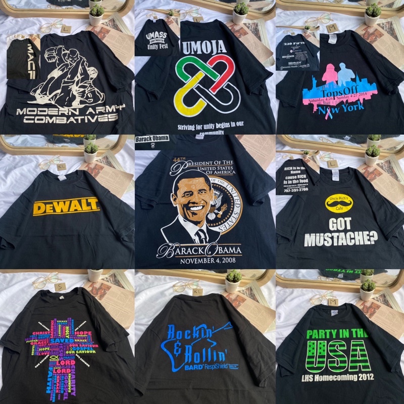 [LẪN SIZE - LOẠI 1] Áo thun đen/ Áo phông Mỹ Secondhand / 2hand loại 1 lẫn size (được chọn size, chọn mẫu)