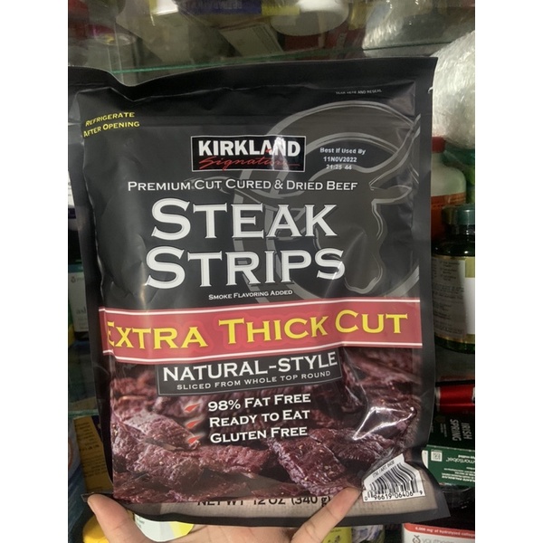 KHÔ BÒ MỸ KIRKLAND STEAK STRIPS EXTRA THICK CUT Shopee Việt Nam