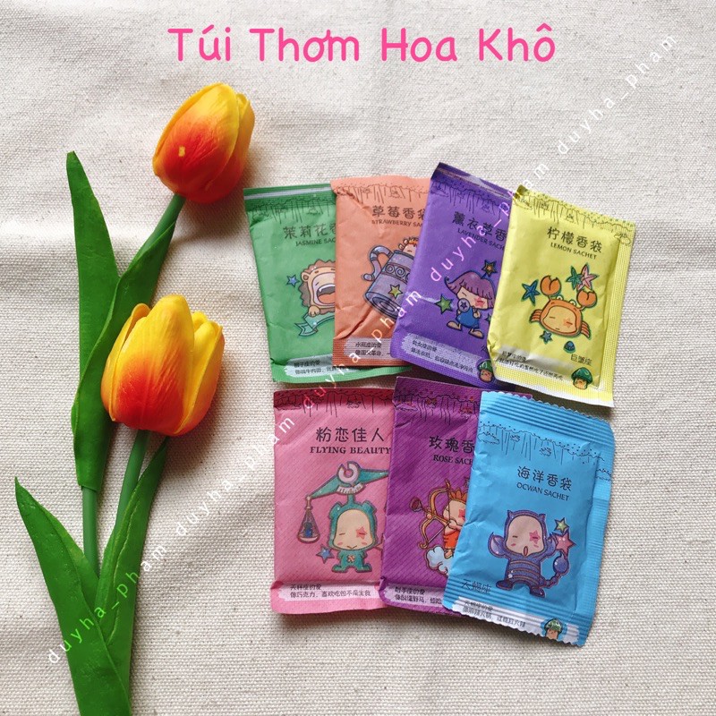 TÚI THƠM HOA KHÔ MINI 12 CUNG HOÀNG ĐẠO