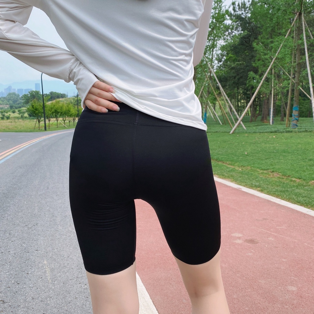 Quần legging nữ lửng, legging ngố co giãn, vải thun cao cấp quần biker nữ ngố dáng ôm, thể thao, tập gym yoga, TF003