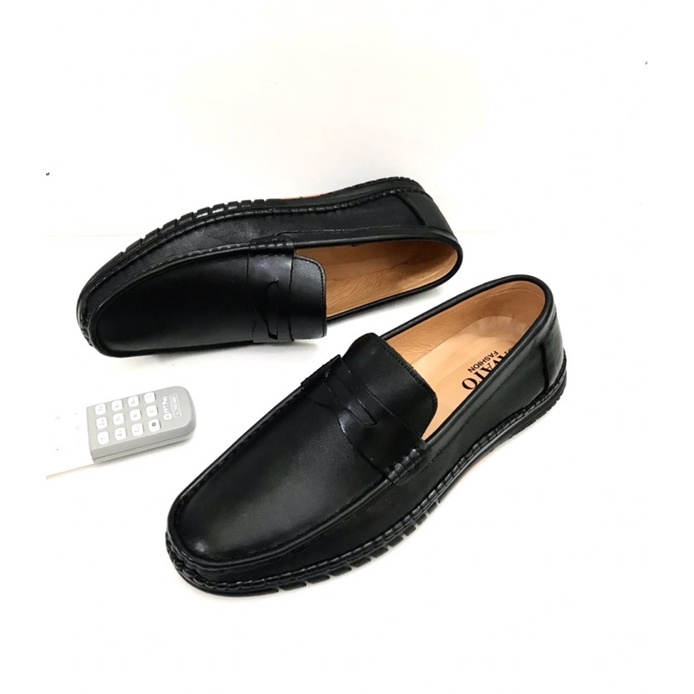 Giày mọi nam da bò nguyên tấm..đế cao su mềm..mã M01..màu đen..kiểu dáng đẹp sang trọng