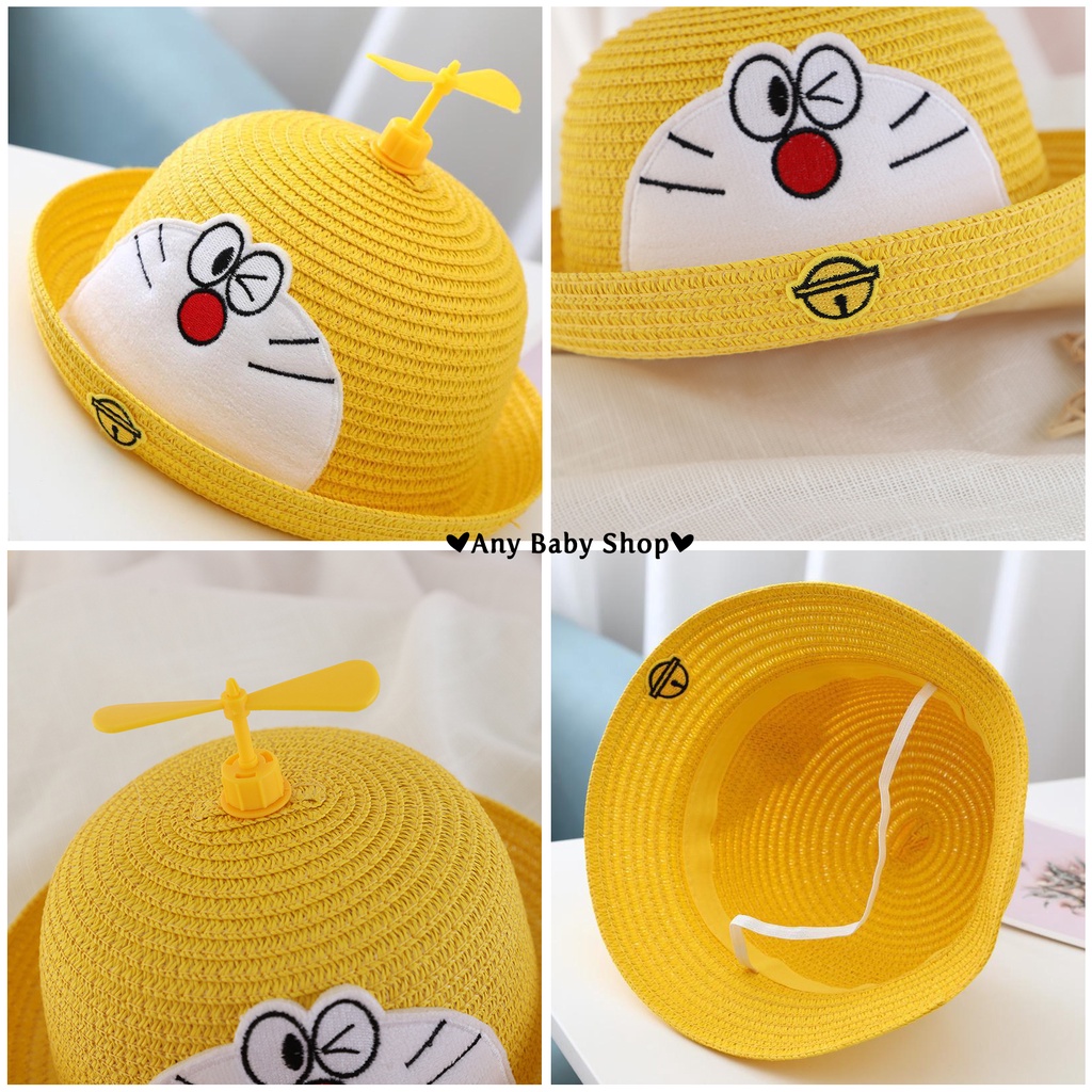 Nón cói cho bé trai bé gái hình mèo Đôremon có chong chóng cute với nhiều màu xinh yêu(hàng có sẵn)  ❣❣