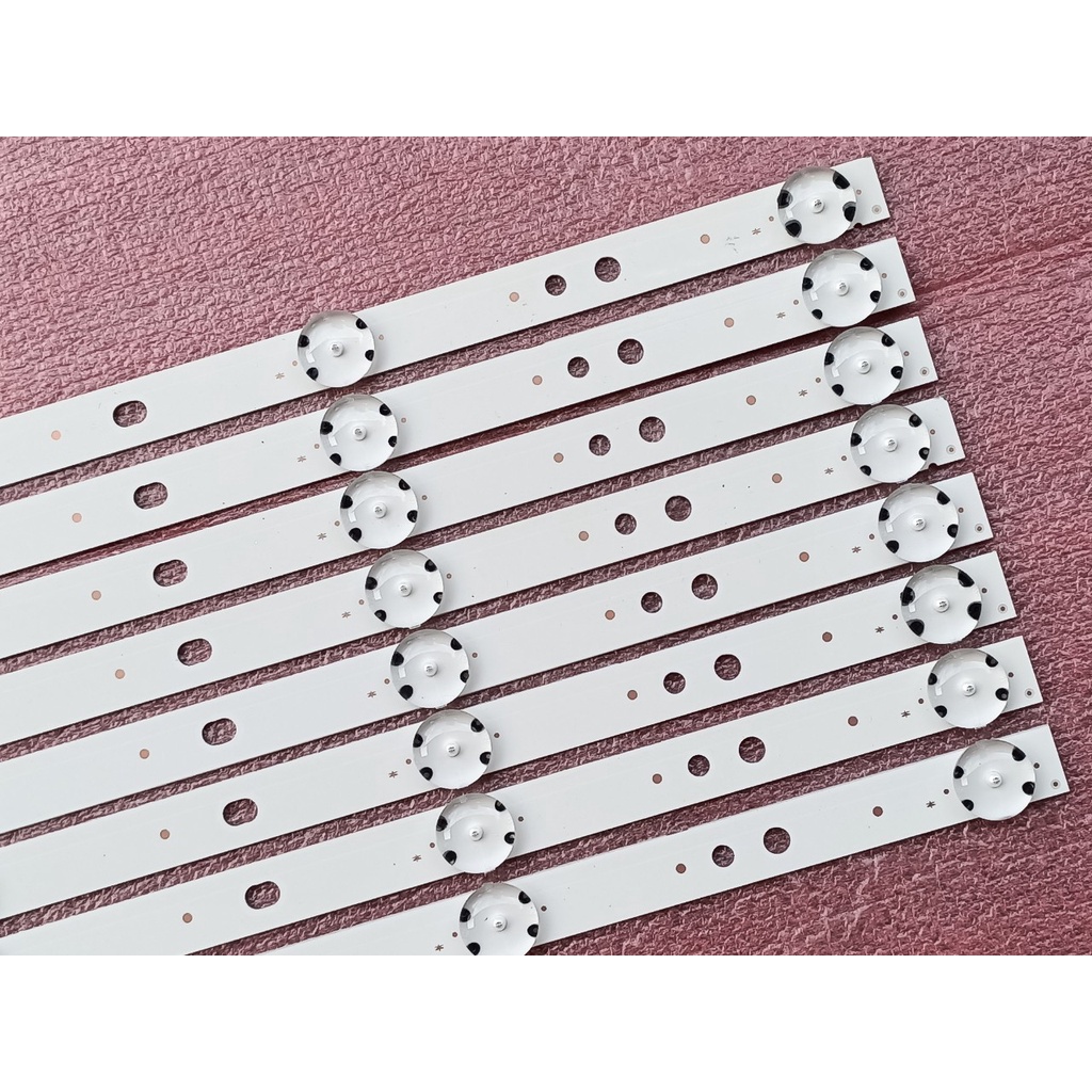 THANH ĐÈN LED TIVI PANASONIC 49DS630 49DS500 49ES500 49EXW504 49ESW404 HÀNG MỚI 100%, BỘ 8 THANH, MỖI THANH 5 BÓNG 3V