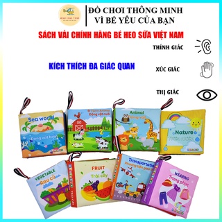 Sách vải cho bé thương hiệu Bé Heo Sữa sản xuất tại Việt Nam an toàn cho bé