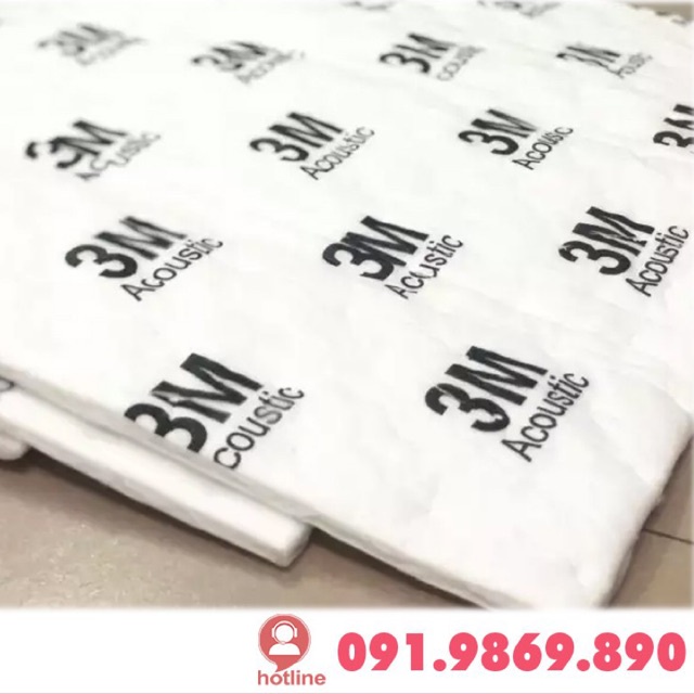 Combo Bông cách âm tiêu âm ôtô hiệu 3M™ dày 10mm khổ 50x80cm màu trắng | Giá rẻ hấp dẫn