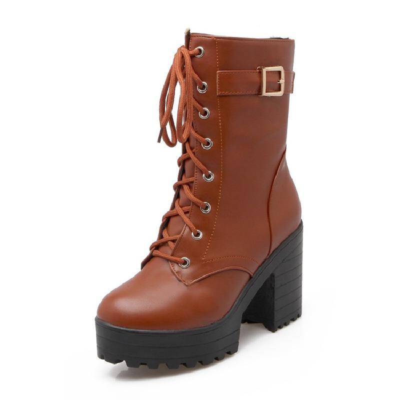 [order/ko có sẵn] boots nữ đen nâu trắng cao 10cm | BigBuy360 - bigbuy360.vn