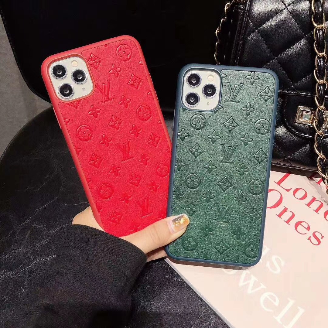 LV Leather Case IPhone12 pro Max 11 Pro Max 6 Plus 6S 7 8 Plus X XS MAX XR Fashion Luxury Leather Soft TPU silicon Cover