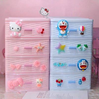 Máy tính để bàn Ngăn kéo Hộp lưu trữ Trang sức mỹ phẩm Hộp nhựa nhiều lớp Trẻ em Dây tóc nhỏ Kho lưu trữ nhỏ hoàn thiện