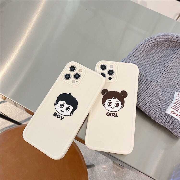 🌸VIDEO THẬT🌸 Ốp Lưng Đôi iPhone Viền Nổi Dẻo Boy Girl iPhone 6/6s/6plus/6splus/7plus/8plus/x/xs/xsmax/11/11promax/12pro