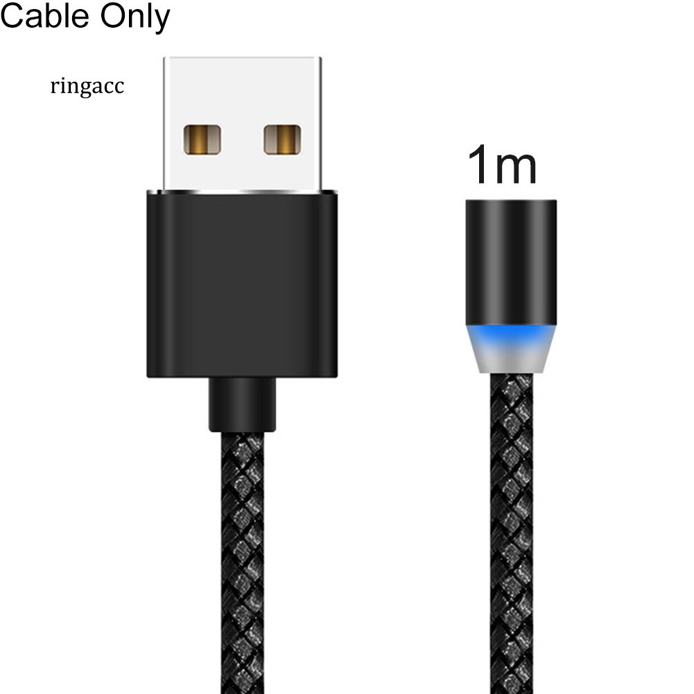 【RAC】Micro USB Type-C Magnetic Braided Charge Data Transfer Cable for Android iPhone