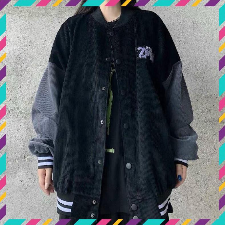 [Mặc Bao Đẹp] Áo Khoác Nhung Gân Bóng Chày, Bomber ZOMBIF Form Rộng Mẫu Mới Siêu Chất AH** | BigBuy360 - bigbuy360.vn