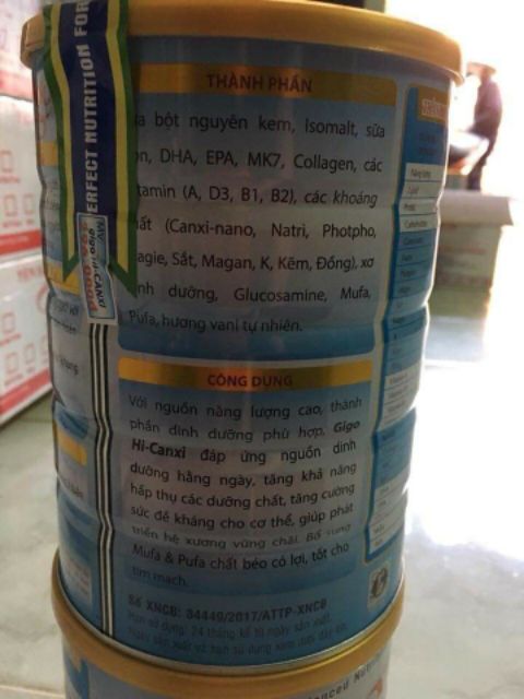 Sữa bột  gigo Hi_canxi lon 900g Date 2025 ngừa loãng xương và tiểu đường
