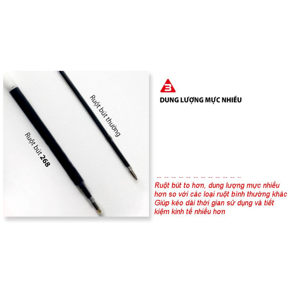 Ruột bút gel STABILO Palette GP268R (Xanh, Đen, Đỏ)