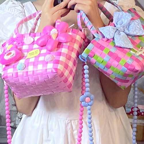 Túi Đeo Chéo Đính Ngọc Trai Nhiều Màu Sắc Phong Cách Hàn Quốc Nhật Bản