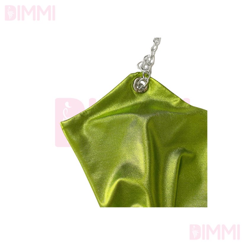 Đầm Da Vinyl Bóng Xanh Lá