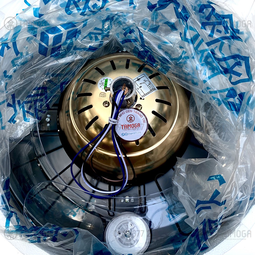 Đèn quạt trần đèn chùm, quạt trần có đèn trang trí phòng khách TAMOGA DQ 8018 + Tặng điều khiển từ xa | BigBuy360 - bigbuy360.vn