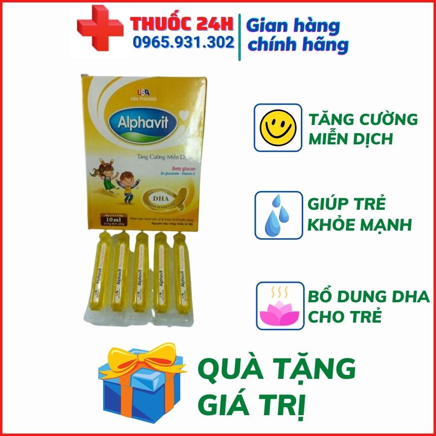 Alphavit tăng cường miễn dịch - TĂNG SỨC ĐỀ KHÁNG - NGUYÊN LIỆU NHẬP KHẨU MỸ - HỘP 20 ỐNG NHỰA
