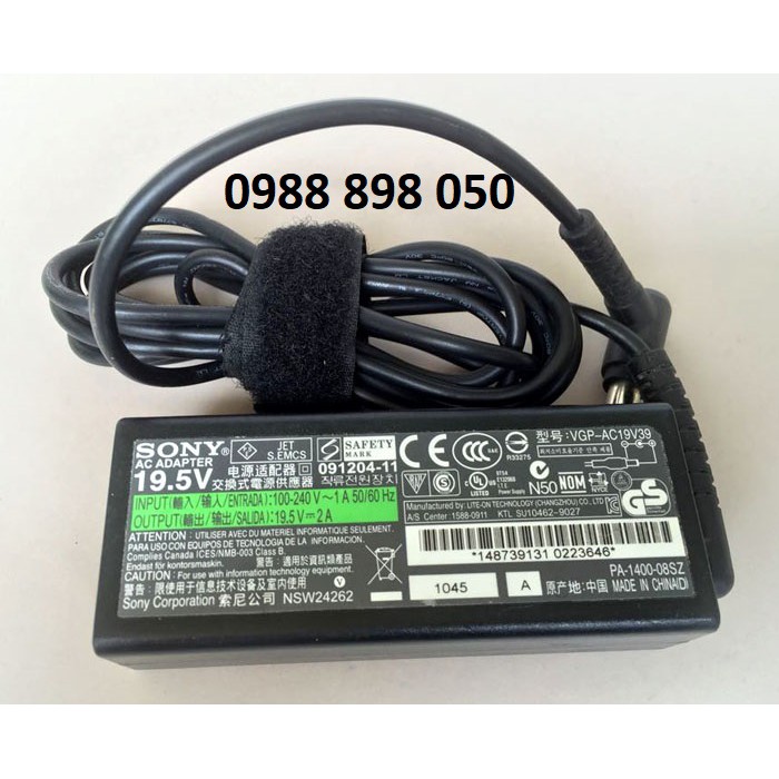 Sạc laptop sony 19.5v 2a bản gốc