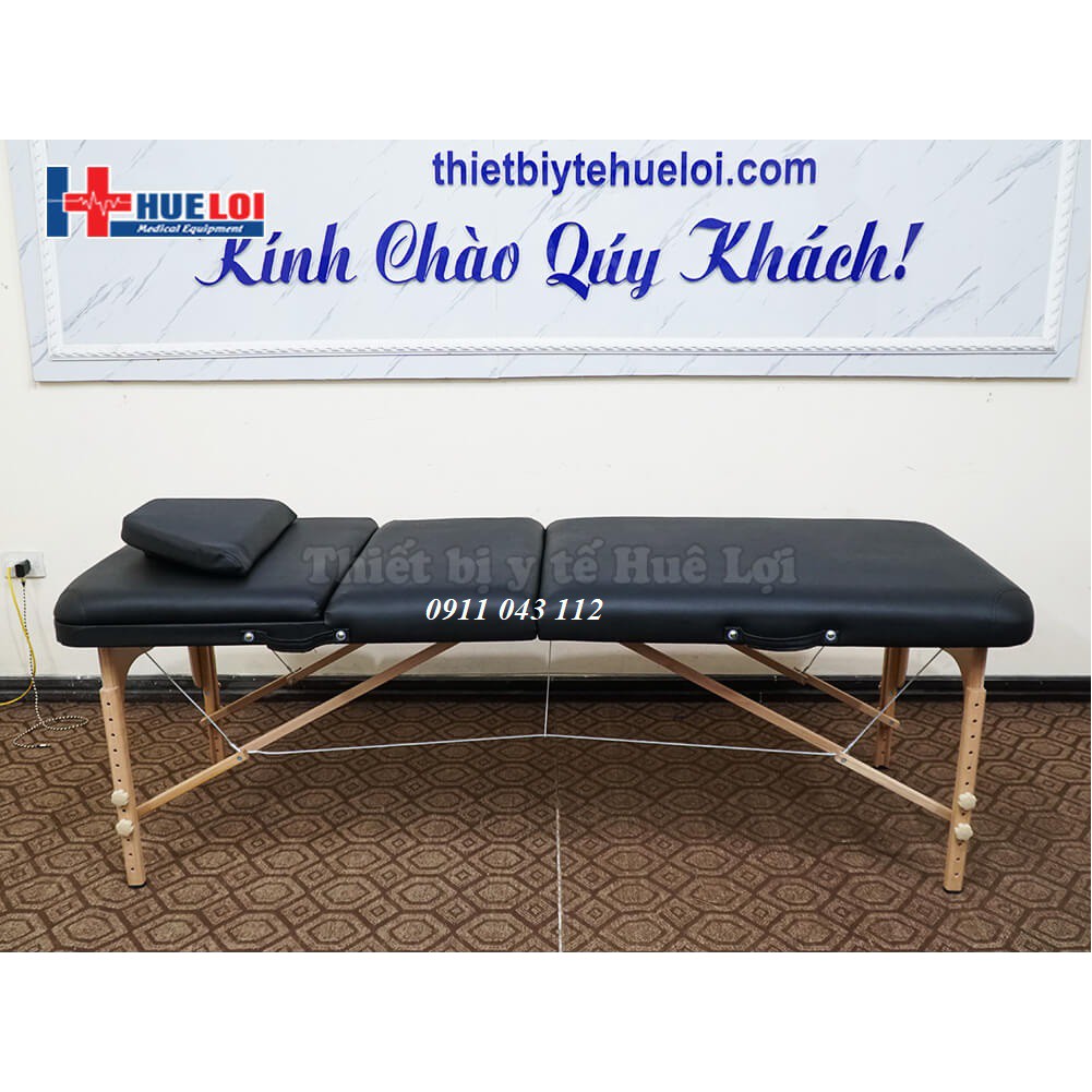 Giường massage body gấp gọn chân gỗ (Model HL5) nhập khẩu chính hãng