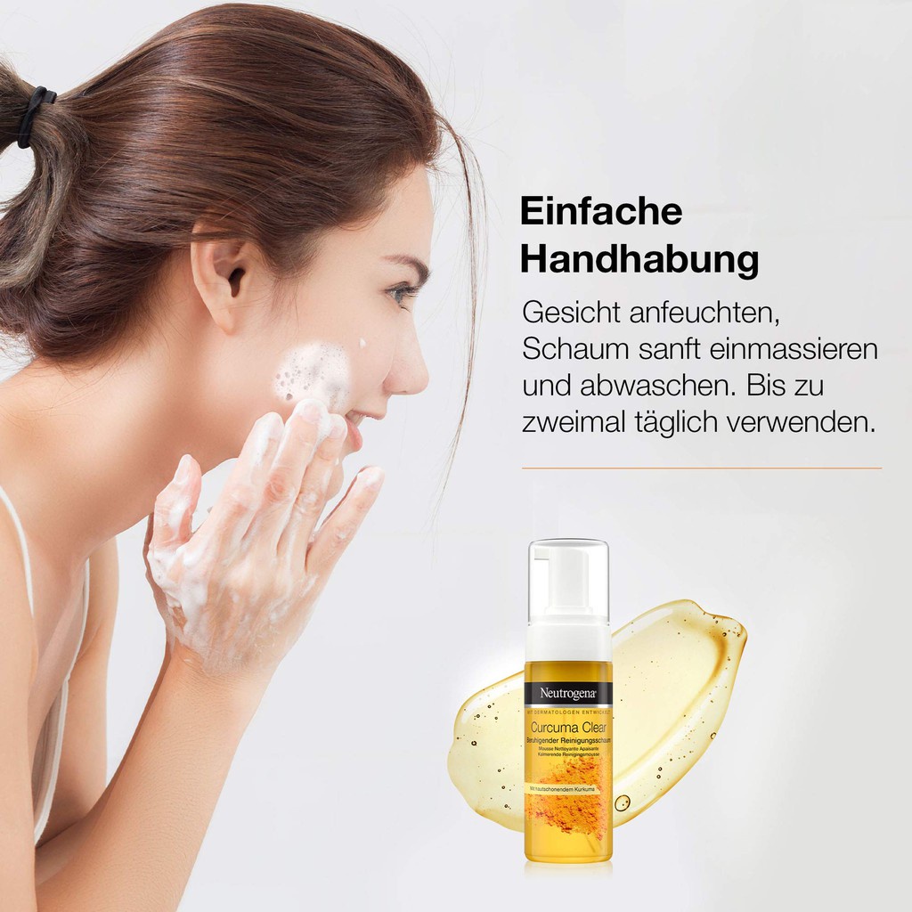 Sữa rửa mặt tạo bọt Neutrogena tinh chất nghệ tươi Curcuma Clear
