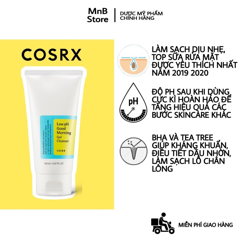 Sữa rửa mặt Cosrx ⚡️𝐌𝐢𝐞̂̃𝐧 𝐏𝐡𝐢́ 𝐒𝐡𝐢𝐩⚡️ | BigBuy360 - bigbuy360.vn